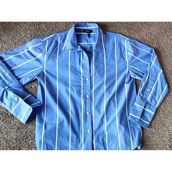ME+EM 2 Piece Set Long Sleeve Size 6 Blue White Stripe New - Picture 2 of 10